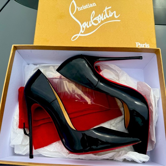 Christian Louboutin Shoes - Christian Louboutin Black Heels with Red Soles